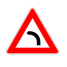 Segnale stradale curva a sinistra fig. 5